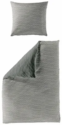 Produktbild von JACK by Bierbaum Mako Satin Wende Bettwäsche 135x200cm 2 tlg. Rauten Grau