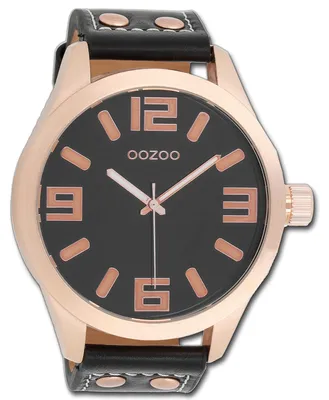 Obrázok produktu pre Hodinky Oozoo Damenuhr, čierna farba, kožený remienok, analógové, quartzový mechanizmus, model D3UOC1109A