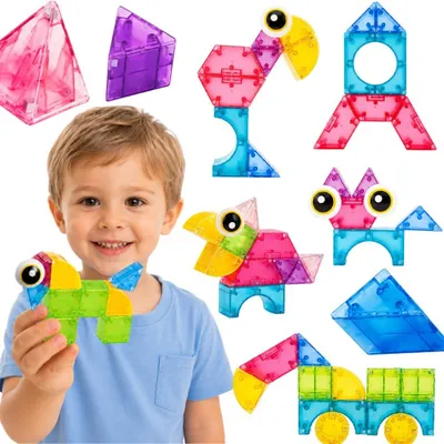 Produktbild von Woopie Magnetblöcke, 21 Stück, M-Block, kreatives pädagogisches Geschenk, 3D