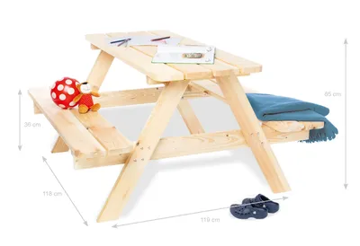 Produktbild von Kindersitzgarnitur 'Nicki für 4 Maxi', natur