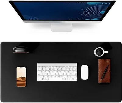 Productafbeelding van XXL Gaming Muismat 700 x 300 mm, Grote Rubberen Onderkant voor Verbeterde Precisie en Snelheid, Zwarte Muismat voor Gaming en Werk