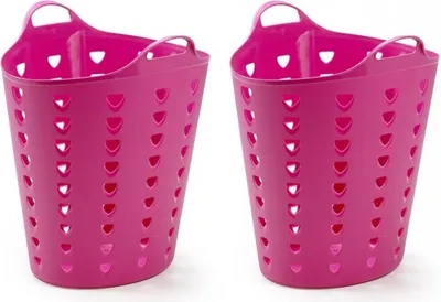 Produktbild von Kreher Set: 2 x Flexibler Tragekorb 65 Liter (Pink)