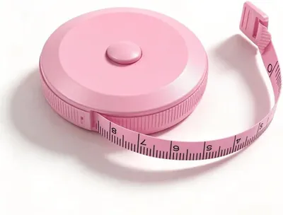 Produktbild von 2 Stück Rosa Körpermaßband, Einziehbares Schneidermaßband 150 cm mit Doppelskala