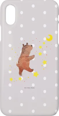 Produktbild von Mr. & Mrs. Panda Iphone 10 Handyhülle Bär Träume - Grau Pastell - Geschenk, Teddy, Traumdeutung, Cover, Träumen, X, Handy, Hülle, Traum