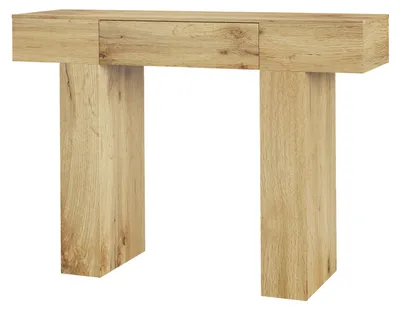 Immagine prodotto di Tavolino consolle - Tavolino stretto per ingresso - 120 cm - Con cassetto - Rettangolare - In legno - Colori naturali
