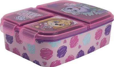 Image de Boîte à pain 3 compartiments Paw Patrol Skye boîte à déjeuner rose pour enfants