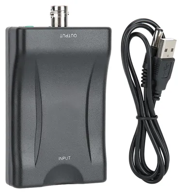 Productafbeelding van Zwarte HDMI-naar-BNC videoconverter, compatibel met PAL/NTSC-systemen, geschikt voor DVD-recorders