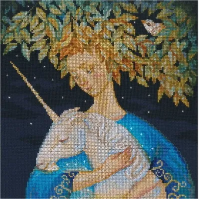 Produktbild von RTO Kreuzstich Set "Sanfter Geist", Zählmuster, 25x25cm