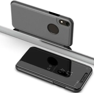 Produktbild von Handyhülle für Apple iPhone X / iPhone XS Smart Cover Schutzhülle Clear View Case Schwarz