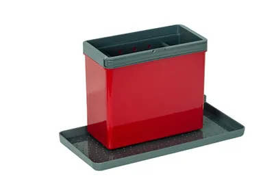 Produktbild von Spülbecken Organizer Abtropfkorb, Farbe:Rot / Anthrazit