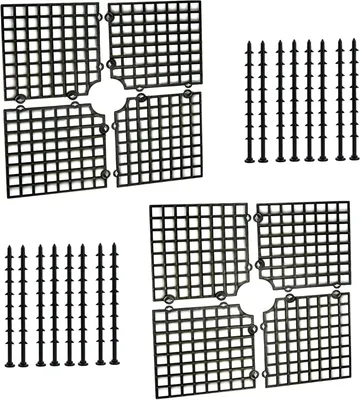 Produktbild von Schutzgitter für Blumentopf, zuschneidbar, 30 x 30 cm, Set von 2, Schwarz