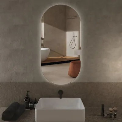 Immagine prodotto di Specchio bagno ovale 50x100 reversbile retroilluminato a led