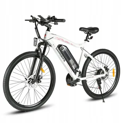 Obrázek produktu pro SAMEBIKE SY26-II Klasické horské elektrokolo E-kolo Elektrické skládací kolo Trekingové elektrokolo s 21 rychlostmi SHIMANO (bílé)