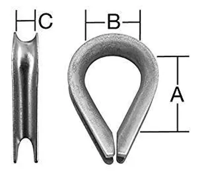 Immagine prodotto di Ditale per fune zincato fino a 4 mm