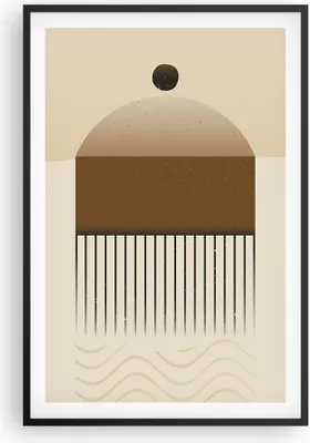 Produktbild von Gerahmtes Poster - Schwarzer Rahmen - Abstraktion Geometrisch Boho - 61x91,5 cm - Wand Bild - Wanddeko - Wandbilder - Kunstposter - Wandposter - Bilderrahmen - Bilder - Kunstdruck - P2BPA61x91-4826
