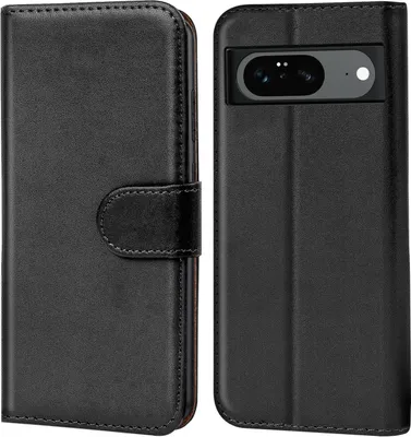 Produktbild von Conie Klapp Tasche für Google Pixel 8 Kartenfach Rundumschutz Hülle in Schwarz
