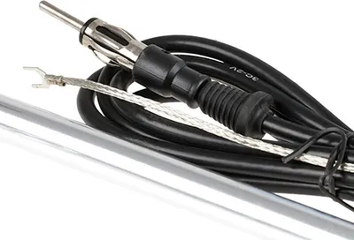 Produktbild von alca® Spezial-Antenne Golf III – für Kotflügelmontage, DIN-Stecker, 88 cm, 16V 75 Ohm, AM/FM, passend für VW Vento & Audi Cabrio