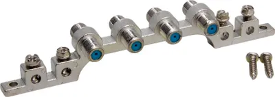Immagine prodotto di TRIAX Blocco di messa a terra quadruplo, 4 prese F, utilizzabile su entrambi i lati, 1 pz.