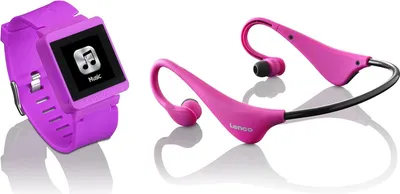 Zdjęcie produktu dla Lenco MP3SportW+BH-100, Odtwarzacz MP4, 8 GB, TFT, USB 2.0, Różowy, Słuchawki w zestawie