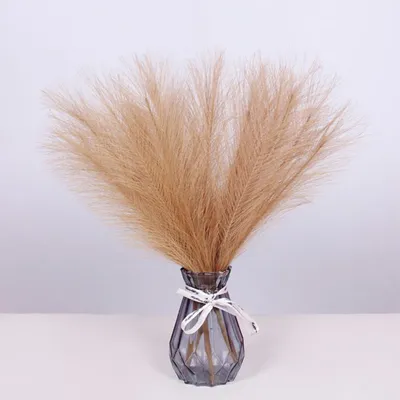 Immagine prodotto di Decorazioni in erba di pampa artificiale, 10 pezzi, altezza 43-45 cm, colore marrone, aspetto soffice