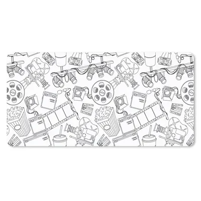 Produktbild von MuchoWow® Schreibtischunterlage Film - TV - Muster 80x40 cm - XXL Mauspad - Gaming Mauspad