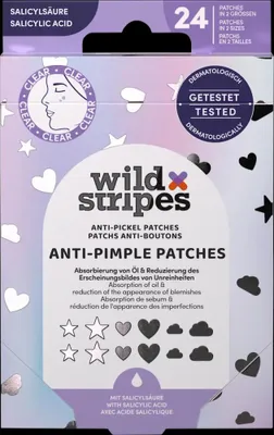 Productafbeelding van Wild Stripes Pleister Anti-pimple Patches Holo Clear (24 stuks)