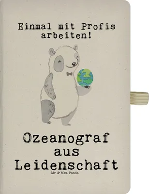 Produktbild von Mr. & Mrs. Panda Tagebuch Ozeanograf Leidenschaft - Transparent - Geschenk, Meeresbiologe, Spruch, Schreibheft, Studium, Witzig, Kladde, Skizzenbuch, kariertes notizbuch