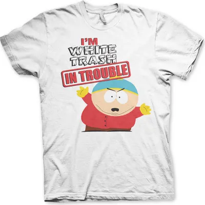 Produktbild von South Park - I'm White Trash In Trouble T-Shirt - Large - White