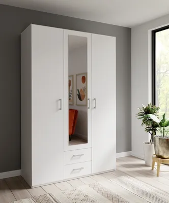 Produktbild von Drehtürenschrank >ECONOBOX 2< in weiß / Spiegel - 133,2x210,5x54,2cm (BxHxT)