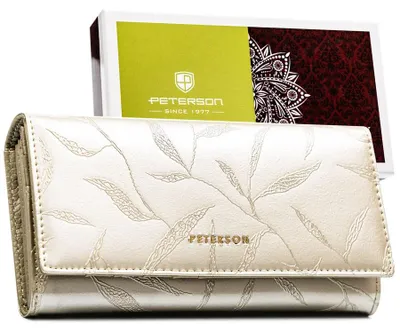 Obrázek produktu pro Peterson dámská peněženka z lakované přírodní kůže bežová RFID slim