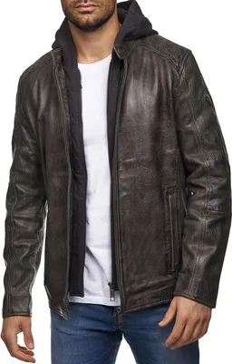 Produktbild von Tazzio Herren Lederjacke Two-in-One Style 19710 Khaki S