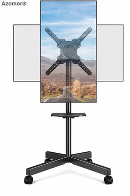 Productafbeelding van Azomor® Verstelbare TV-standaard met wielen, geschikt voor schermen van 23-60 inch