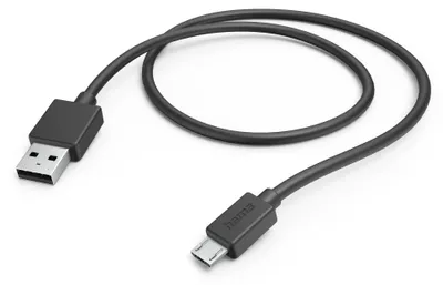 Produktbild von Hama 00201584 USB Kabel USB 2.0 1 m Micro-USB A USB A 0,48 Gbit/s Schwarz