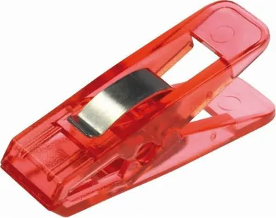 Produktbild von Briefklemmer Multi Clip Taifun 15x50mm VE=4 Stück kristallrot