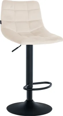 Produktbild von Barhocker HLO-CP265 Samt schwarz  creme