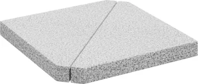Produktbild von Schirmgewichtsscheiben 2 Stk. Grau Granit Dreieckig 14 kg