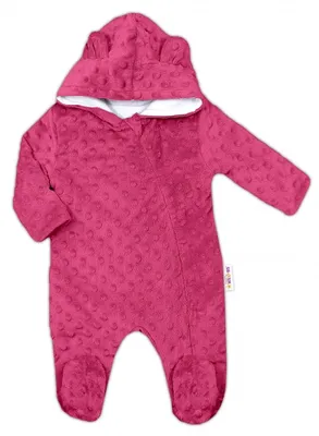Produktbild von Baby Nellys Minky Kapuzenpulli mit Ohren - rosa Größe: 74 (6-9m)