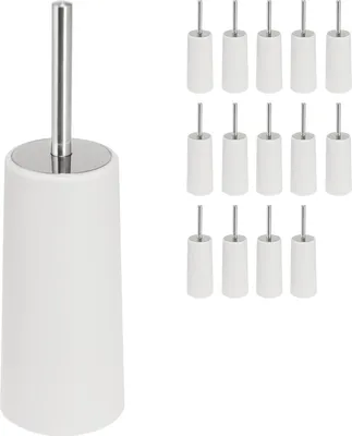 Image de bremermann Brosse WC plastique, set de 15, blanc