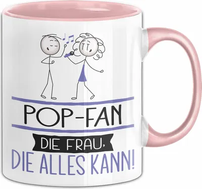 Produktbild von Pop-Fan Geschenk Tasse Becher Die Frau Die Allen Kann Geschenkidee für eine Pop-Fan Lustig (Rosa)