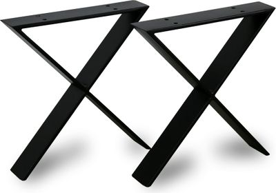 modernLOFTart Xm, Bankbeine Bankkufen Tischbeine Tischgestell Tischkufen Couchtischkufen Stahl Metall Schwarz Industrial Tisch Bank Sitzbank Couchtisch Kufen 40x42cm Schwarz