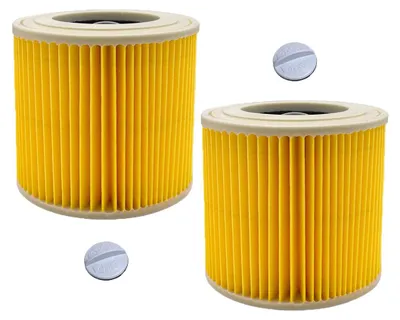 Produktbild von 2 Stück WD3 Filter für Kärcher WD3 Premium WD2 WD3 WD3P WD1 MV2 MV3 A2004 A2604 A2204 A2054 SE4001 SE4002 Patronenfilter Ersatzfilter Staubsaugerfilter für Kärcher 6.414-552.0/64145520