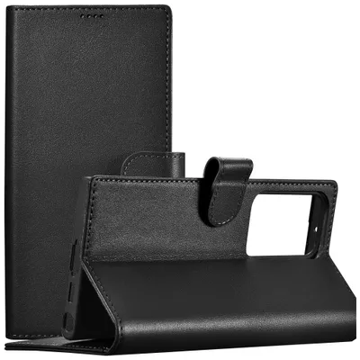 Produktbild von Icarer Wallet Case Für Samsung Galaxy S23+ Leder Wallet Case Schwarz