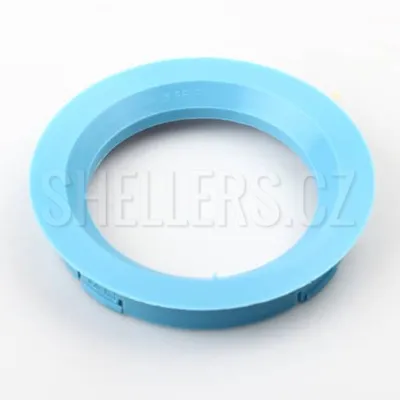 Obrázok produktu pre Rozperný krúžok na kolesá 74,1 / 56,6 (FZ14) plast, svetlomodrý, presah kužeľa 5 mm