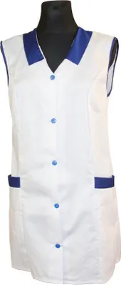 Produktbild von Schwesternkasack Damen Kasack Hosenkasack ohne Arm, Farbe:Blau, Größe:50