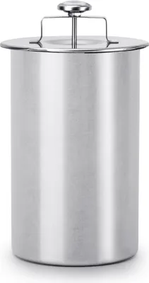 Zdjęcie produktu dla szynkowar ze stali nierdzewnej średnica 10cm, wysokość 19cm + termometr