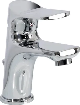 Produktbild von FACKELMANN Einhebelmischer DENVER Silber Glanz / hochwertiger Wasserhahn für zu Hause / Armatur mit einer schlichten und eleganten Optik (Farbe: Silber Glanz) / Maße: ca. 15,5 cm