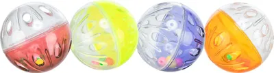 Produktbild von TRIXIE Set Rasselbälle, Katze, Kugellager, Mehrfarbig, Kunststoff, 4,5 cm