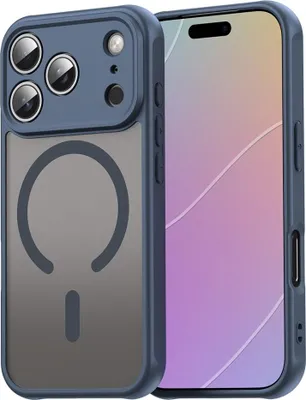 Produktbild von iPhone 17 Pro Hülle - Coverup Mattes transparentes Back Cover mit Kameraschutz - MagSafe Compatible - Blau