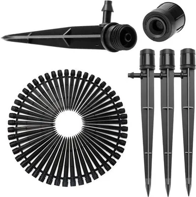 Image de Goutteurs d'arrosage orientables à 360 degrés, lot de 50, noir