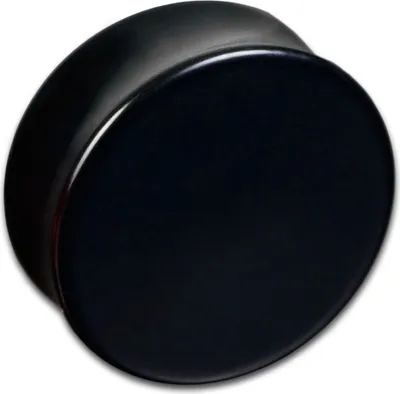 Produktbild von viva-adorno 1 Stück 22mm Double Flared Plug Flesh Tunnel Saddle Plug ohne Gewinde Kunststoff Acryl verschiedene Farben Größe 3 - 24mm UFT,Plug schwarz